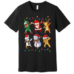 Dabbing Santa Elf Friends Christmas Funny Xmas Dab Premium T-Shirt