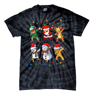 Dabbing Santa Elf Friends Christmas Funny Xmas Dab Tie-Dye T-Shirt