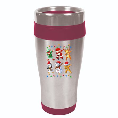 Dabbing Santa Elf Friends Christmas Funny Xmas Dab 16oz Travel Tumbler