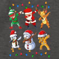 Dabbing Santa Elf Friends Christmas Funny Xmas Dab Vector Backpack
