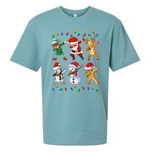 Dabbing Santa Elf Friends Christmas Funny Xmas Dab Sueded Cloud Jersey T-Shirt