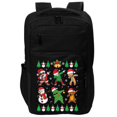 Dabbing Santa Elf Friends Ugly Xmas Sweater Dab Long Sleeve Impact Tech Backpack