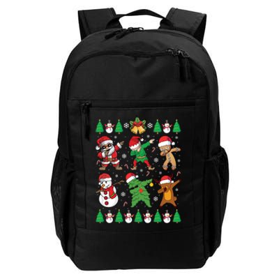 Dabbing Santa Elf Friends Ugly Xmas Sweater Dab Long Sleeve Daily Commute Backpack