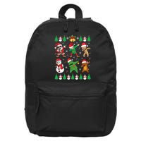 Dabbing Santa Elf Friends Ugly Xmas Sweater Dab Long Sleeve 16 in Basic Backpack