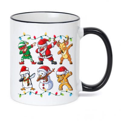 Dabbing Santa Elf Friends Christmas Xmas Dab Gift 11oz Black Color Changing Mug