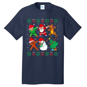 Dabbing Santa Elf Friends Ugly Xmas Sweater Dab Boy Tall T-Shirt