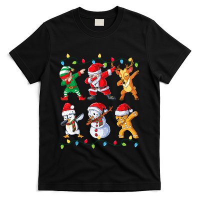 Dabbing Santa Elf Friends Christmas T-Shirt