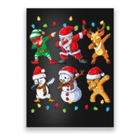 Dabbing Santa Elf Friends Christmas Poster