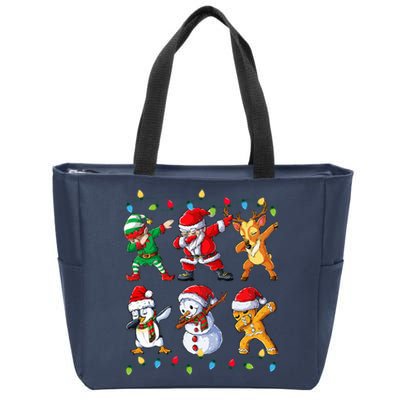 Dabbing Santa Elf Friends Christmas Xmas Dab Zip Tote Bag