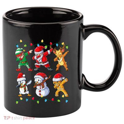 Dabbing Santa Elf Friends Christmas Xmas Dab 11oz C Handle Ceramic Mug