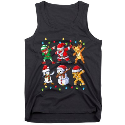 Dabbing Santa Elf Friends Christmas Xmas Dab Tank Top