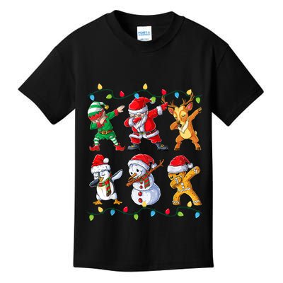 Dabbing Santa Elf Friends Christmas Xmas Dab Kids T-Shirt