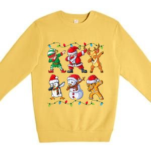 Dabbing Santa Elf Friends Christmas Boy Xmas Dab Premium Crewneck Sweatshirt