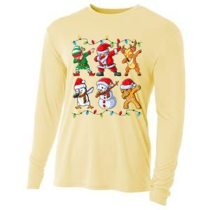 Dabbing Santa Elf Friends Christmas Boy Xmas Dab Cooling Performance Long Sleeve Crew