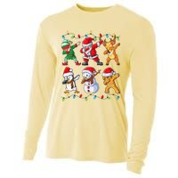 Dabbing Santa Elf Friends Christmas Boy Xmas Dab Cooling Performance Long Sleeve Crew