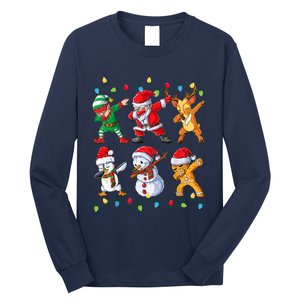 Dabbing Santa Elf Friends Christmas Boy Xmas Dab Long Sleeve Shirt