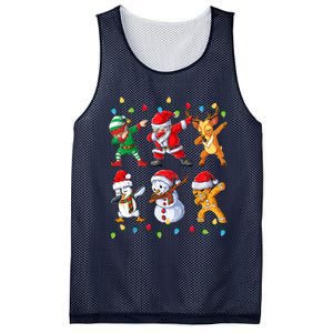 Dabbing Santa Elf Friends Christmas Boy Xmas Dab Mesh Reversible Basketball Jersey Tank