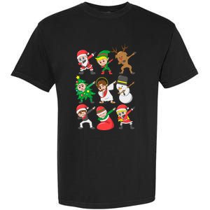 Dabbing Santa Elf Friends Christmas Garment-Dyed Heavyweight T-Shirt