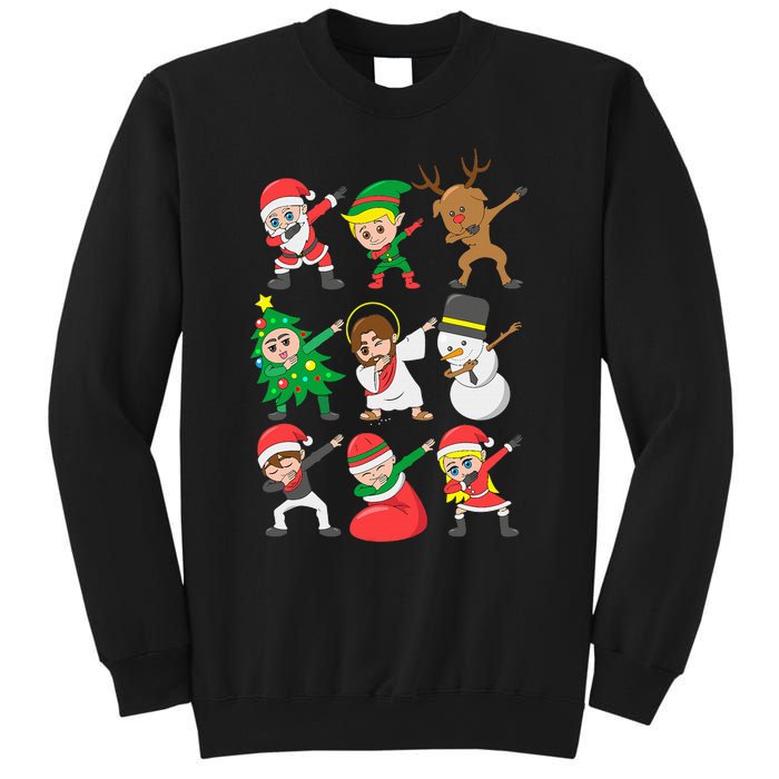 Dabbing Santa Elf Friends Christmas Sweatshirt