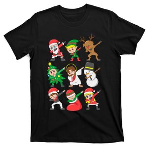 Dabbing Santa Elf Friends Christmas T-Shirt