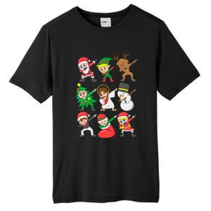 Dabbing Santa Elf Friends Christmas Tall Fusion ChromaSoft Performance T-Shirt