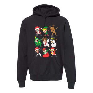 Dabbing Santa Elf Friends Christmas Premium Hoodie