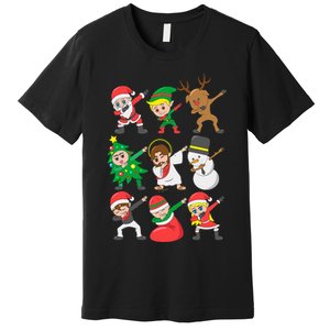 Dabbing Santa Elf Friends Christmas Premium T-Shirt