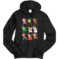 Dabbing Santa Elf Friends Christmas Tie Dye Hoodie