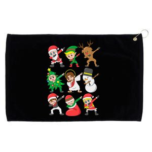 Dabbing Santa Elf Friends Christmas Grommeted Golf Towel