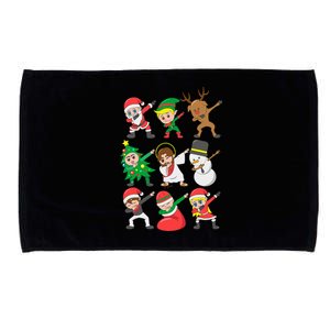 Dabbing Santa Elf Friends Christmas Microfiber Hand Towel