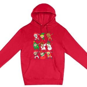 Dabbing Santa Elf Friends Christmas Premium Pullover Hoodie