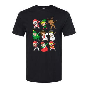 Dabbing Santa Elf Friends Christmas Softstyle CVC T-Shirt