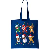 Dabbing Santa Elf Friends Christmas Xmas Dab Funny Gift Tote Bag