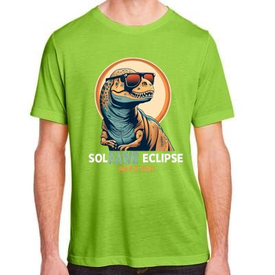 Dinosaur Solar Eclipse April 8 2024 Eclipse Trex Adult ChromaSoft Performance T-Shirt