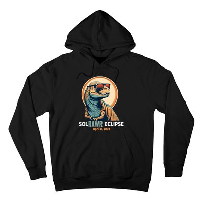 Dinosaur Solar Eclipse April 8 2024 Eclipse Trex Hoodie