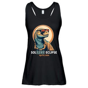 Dinosaur Solar Eclipse April 8 2024 Eclipse Trex Ladies Essential Flowy Tank