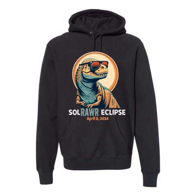 Dinosaur Solar Eclipse April 8 2024 Eclipse Trex Premium Hoodie