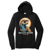 Dinosaur Solar Eclipse April 8 2024 Eclipse Trex Women's Pullover Hoodie