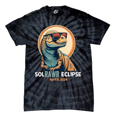 Dinosaur Solar Eclipse April 8 2024 Eclipse Trex Tie-Dye T-Shirt