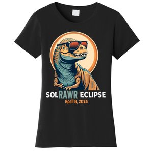 Dinosaur Solar Eclipse April 8 2024 Eclipse Trex Women's T-Shirt