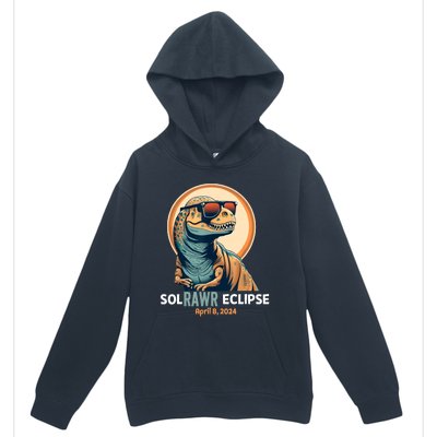 Dinosaur Solar Eclipse April 8 2024 Eclipse Trex Urban Pullover Hoodie