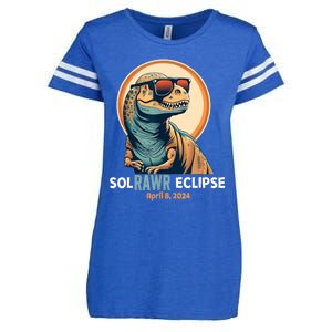 Dinosaur Solar Eclipse April 8 2024 Eclipse Trex Enza Ladies Jersey Football T-Shirt