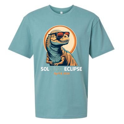 Dinosaur Solar Eclipse April 8 2024 Eclipse Trex Sueded Cloud Jersey T-Shirt