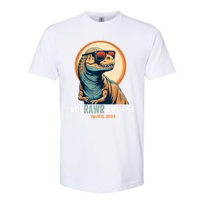 Dinosaur Solar Eclipse April 8 2024 Eclipse Trex Softstyle CVC T-Shirt