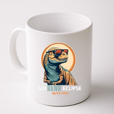 Dinosaur Solar Eclipse April 8 2024 Eclipse Trex Coffee Mug