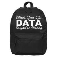 Data Science Engineer Statistics Analyst Finance Researchers 16 in Basic Backpack