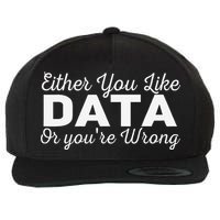 Data Science Engineer Statistics Analyst Finance Researchers Wool Snapback Cap