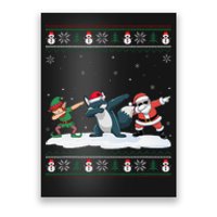 Dabbing Santa Elf Arctic Fox Christmas Poster