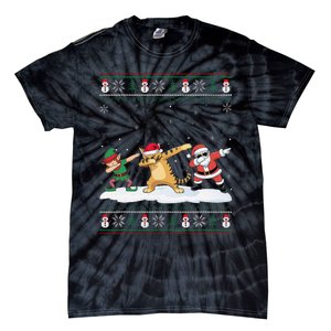 Dabbing Santa Elf Savannah Cat Christmas Tie-Dye T-Shirt