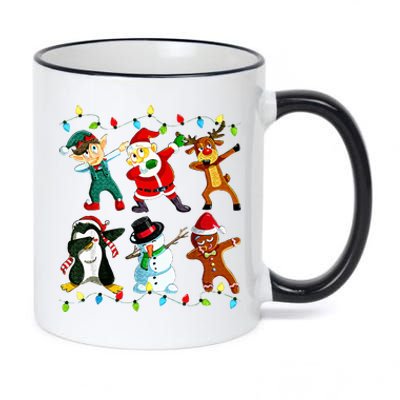 Dabbing Santa Elf Friends Christmas Xmas Dab  11oz Black Color Changing Mug